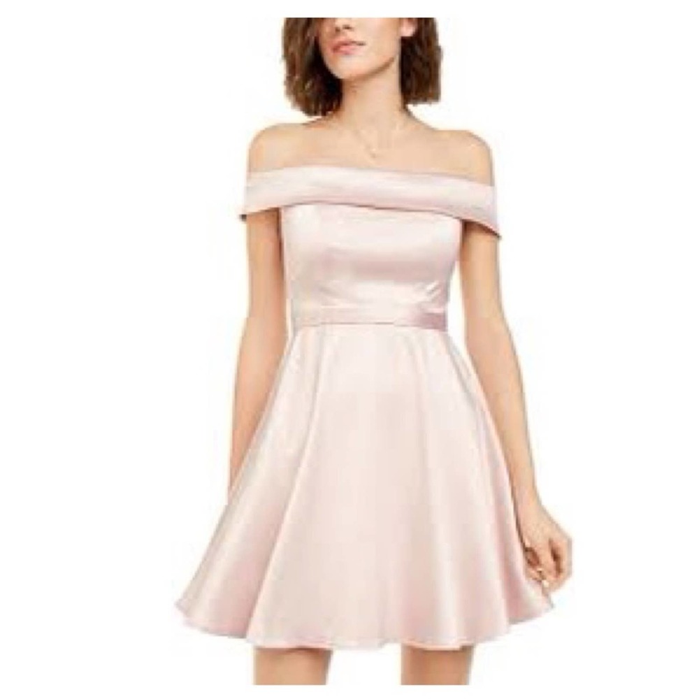 Sequin Hearts - Off Shoulder Cocktail Dress